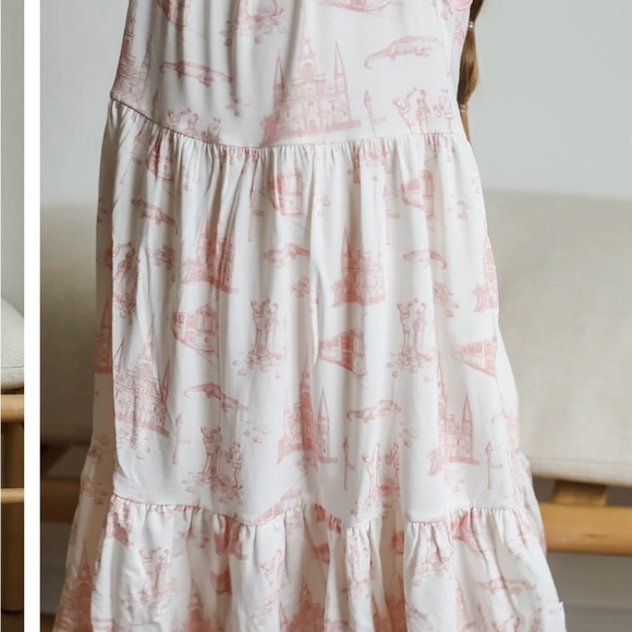 Pink and White Sleeveless Toddler Dress - Picture 3 of 5